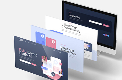 Crypto Responsive Landing Page adobe adobexd design ui ux