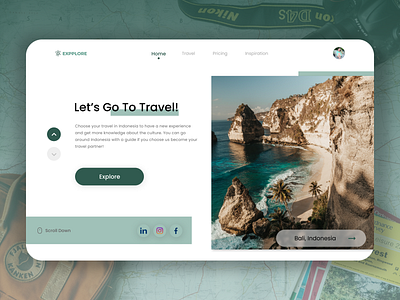 DailyUI 053 : Header Navigation apps daily ui dailyui design app design inspiration header header design travel travel app ui ux design uidesign user interface design web design