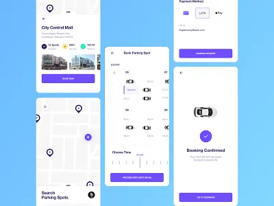 Car Booking app app booking car design flat ios minimal mobile ui ux