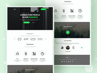 Agency Landing Page agancy landing agency agency website animation clean digital landing page header landing landing page landingpage moder services slider studio ui uiux web website
