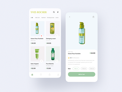 Yves rocher App app branding design graphic design illustration ui ux