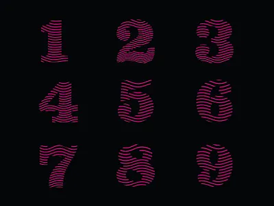 Number Typography artwork branding creative design designer illustration number typography numbers text art typogaphy