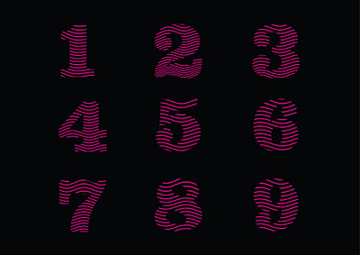 Number Typography artwork branding creative design designer illustration number typography numbers text art typogaphy