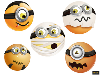 Minions art branding design flat graphic design illustration illustrator vector web website