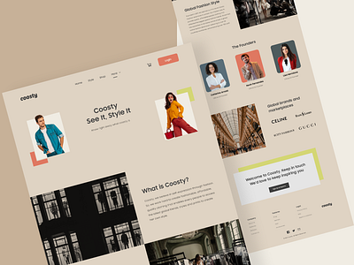 #TemplateKit - COOSTY - About Us Page branding business clean clothes ecommerce fashion shopping style styleguide template trend typography ui uidesign uiux ux webdesign website