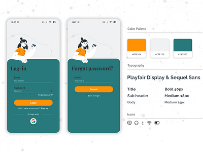 Login Screen android creative forgot password login ui ux