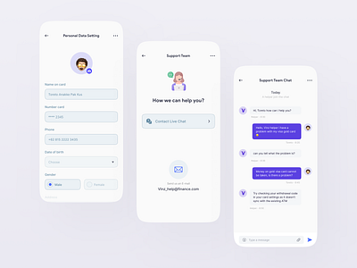 Visz - Finance Mobile Apps - Part 3 app bank clean clean design clean ui debitcard design dribbble finance finance app finances financial app freelance freelancer mobile ui popular ui uidesign uiux