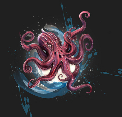 octopus art illustration artist artwork design illustration logo photoshop poster print