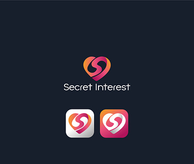 secret interest 2021 app logo creative logo dating app dating logo dribbble heart logo logo design love logo top logo 2021 vector logo web logo