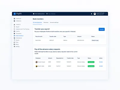 🆕 Pay directly from PayFit app app desktop payment app ui ux