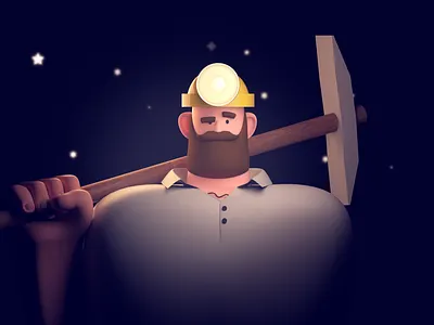 Miner 3d character