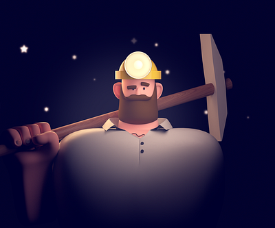 Miner 3d character