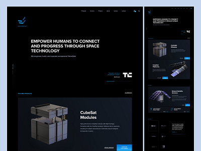 ENDUROSAT Homepage b2b clean cubesat dark endurosat homepage nanosats saas satellite simple space technology ui ux website