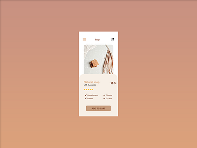 Natural soap :) 012 app dailyui design e commerce shop illustration ui ux