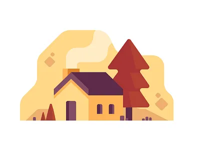 Autumn Cabin autumn cabin design fall vector