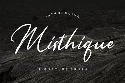 Misthique Signature Brush branding brush calligraphy handwriting handwritten logo quotes script signature typography