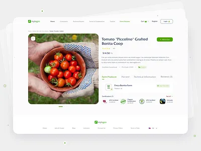 Order Vegetables Interface animation buy checkout clean design desktop detail ecommerce design farm green interface motion product shop ui ux ux design web website
