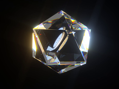 Crystal BTC 3d 3dart animation bitcoin c4d cryptoart cryptocurrency digital dispersion motion motion design motiongraphics octane octanerender render