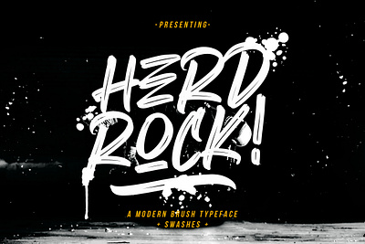 Herdrock Brush Typeface branding brush calligraphy handwriting handwritten logo quotes script signature typography