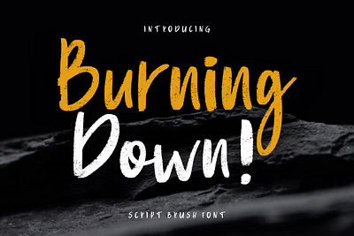 Burning Down Brush branding brush calligraphy handwriting handwritten logo quotes script signature typography