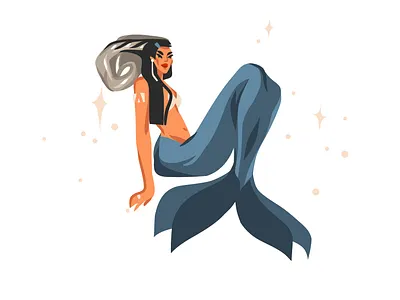 Capricorn zodiac sign abstract adobe draw art cartoon cartoon character cartoon illustration character design digital art digital illustration flat illustration ipad pro magic people procreate vector vector art zodiac zodiac sign