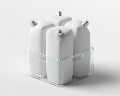 MILKME 3d minimal packagedesign