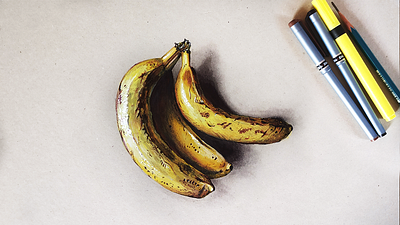 Fruit Banana 3D Drawing 3d 3d drawing amazing drawings art artrack banana bananas best drawings drawing illustration painting realistic