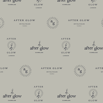 After Glow logos aesthetic brand brand design brand identity branding branding design candle brand candles glow grunge illustration lettering logo logo design logodesign logotype london vintage vintage logo