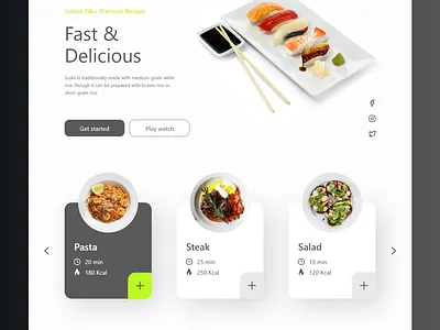 Learn to cook WEB DSIGN design minimal ui uidesign uidesigner uiux ux uxdesign uxdesigner web web design website website design