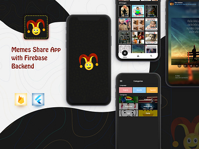 Flutter Meme Share App design funny funny quotes graphic design graphics graphicsdesign illustration logo memes mobile app quotes typography ui uidesign uiux uxdesign