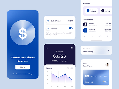 Digital Personal Finance - Mobile App banking app budget app budgeting digital finance digital payment finance finance app finance management finances financial app mobile app design money money management personal finance smart payment ui ui design ux wallet app