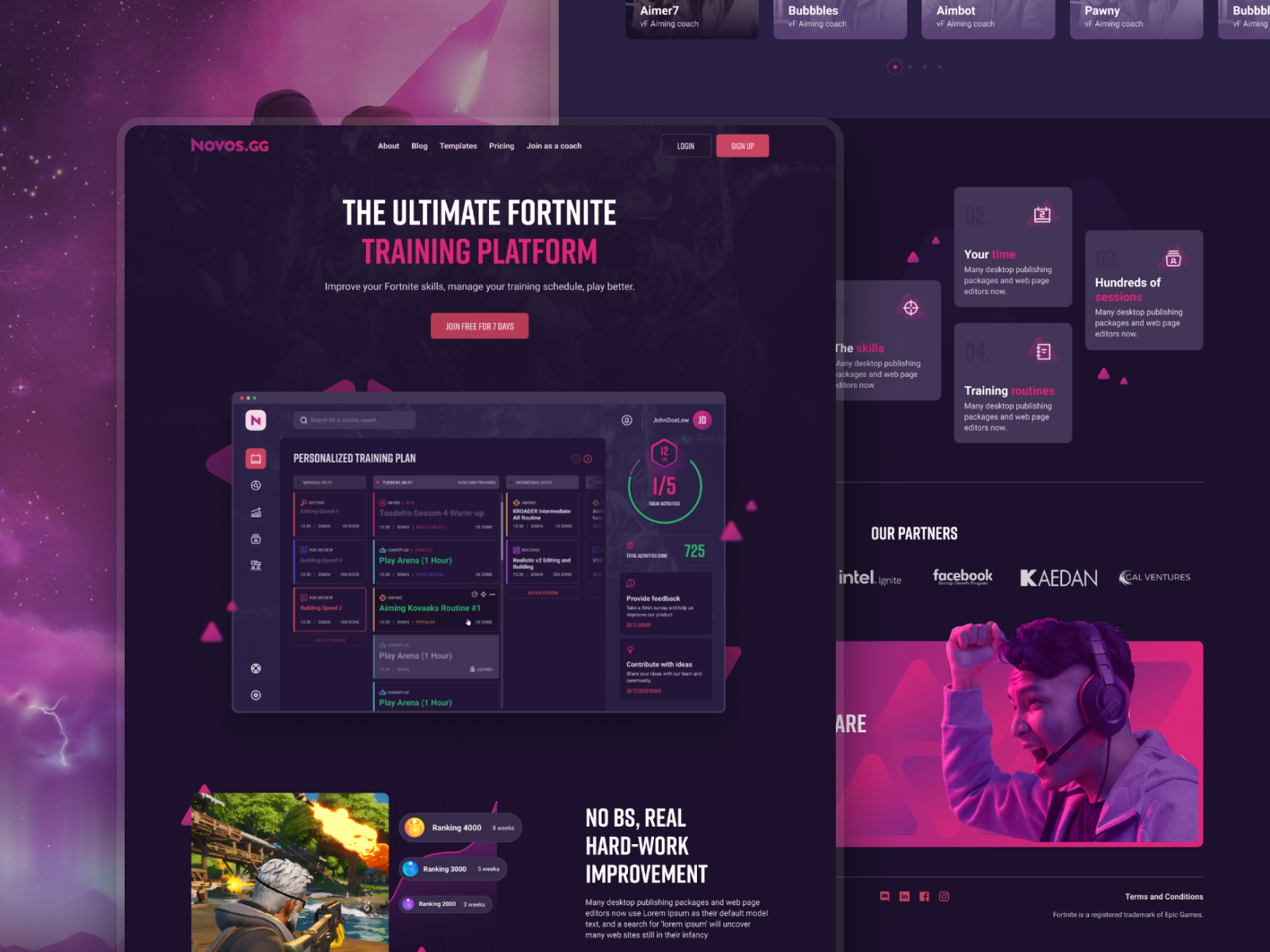 Novos Landing page
