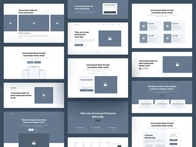 Shuffle UX - Components Library components developers landing saas shapes template ux wireframe wireframe design wireframe kit