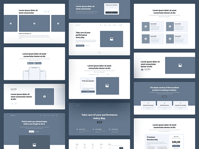 Shuffle UX - Components Library components developers landing saas shapes template ux wireframe wireframe design wireframe kit