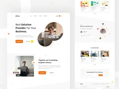 Jathwa agency - Landing page design design designs homepage info information landing page orange technology ui ui ux uidesign web website