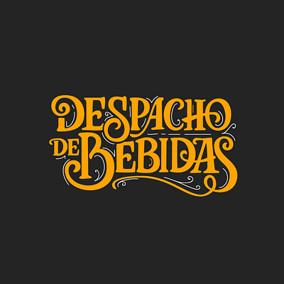 Despacho de bebidas hand lettering lettering