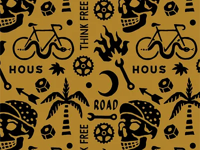 Bike Pattern badge design badges bicycle bike branding handdrawn illustration t shirt design vector vintage vintage badge