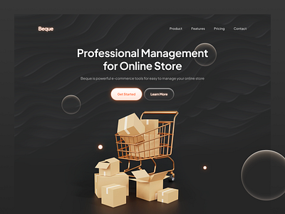 Landing Page - Online Store 3d 3d art 3d illustration animation app branding design gradient illustration landing page minimal online store product design typography ui web design website