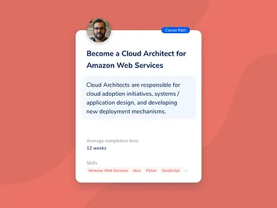 Cloud Academy - Training Plan Card - Version 2 card card design cards cards ui cardui cloud academy design education educational interface design ui ui design uidesign uxui visual