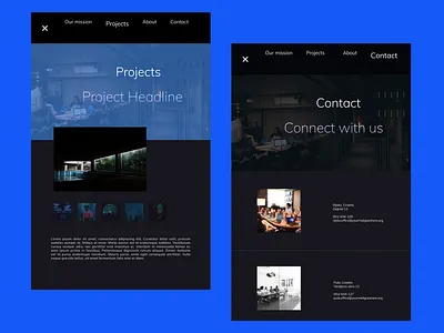 passion led us here agency website blue business company office web design