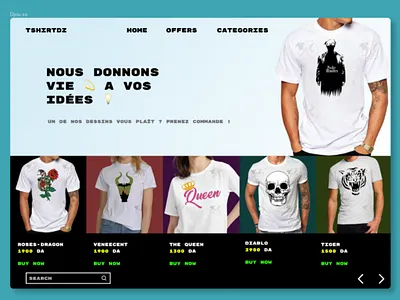 Tshirt shop TshirtDZ branding dark ui design ecmmerce logo minimal shop ui ui ux user interface ux website