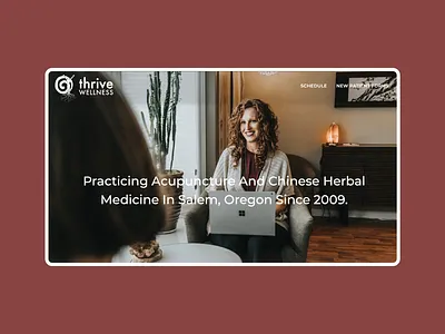 Thrive Wellness Care layout ui ux web