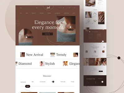 Jewellery Web design ecommerce ecommerce design ecommerce shop fashion interface jewellery jewellery shop minimal online shop shop uiux web webdesign website