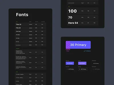 Design system: Font & Buttons styleguide and components bank buttons code design ops design system figma fintech guide guideline product design react startup styleguide tokens variants visual system wallet
