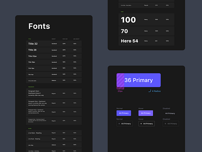 Design system: Font & Buttons styleguide and components bank buttons code design ops design system figma fintech guide guideline product design react startup styleguide tokens variants visual system wallet
