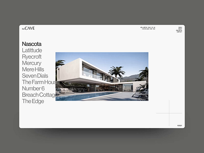THE CAVE animation design digital interactive minimal outpost ui ux web design website