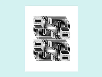 Isometric Building Pattern building geometric gradient illusion illustration m c escher minimal noise penrose stairs space surreal texture
