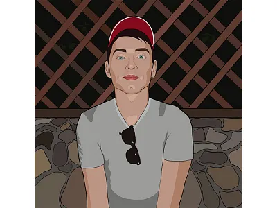 my love art fresco illustration portret vector