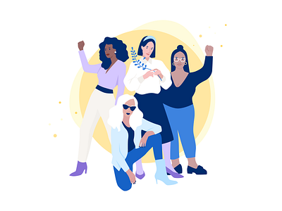 International Women's Day affinity affinity designer characters fashion girl power girls grlpwr illustration international womens day vector women womens