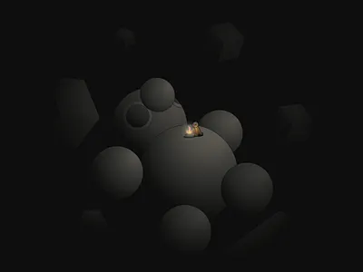 Husk abstract badge branding character flat gradient illustration illustrator minimal simple